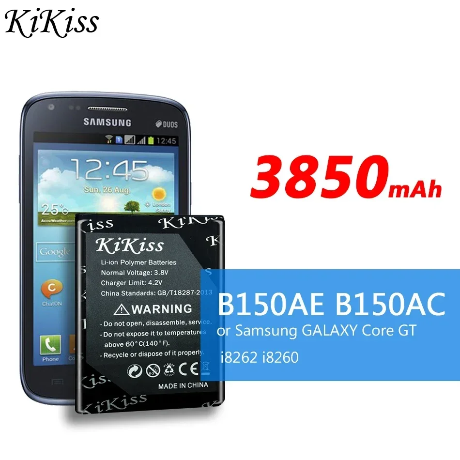 

Аккумулятор для телефона Samsung GALAXY Core GT i8260 i8262 g3508j G3502 G3508 G3509 G3502U SM-g3502U GT-I8260 B150AE B150AC 3850 мАч