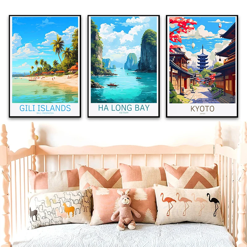聖都市のポスターの風景、キャンバスの絵画、cityscape - Home Decor Ubud のレビューと価格