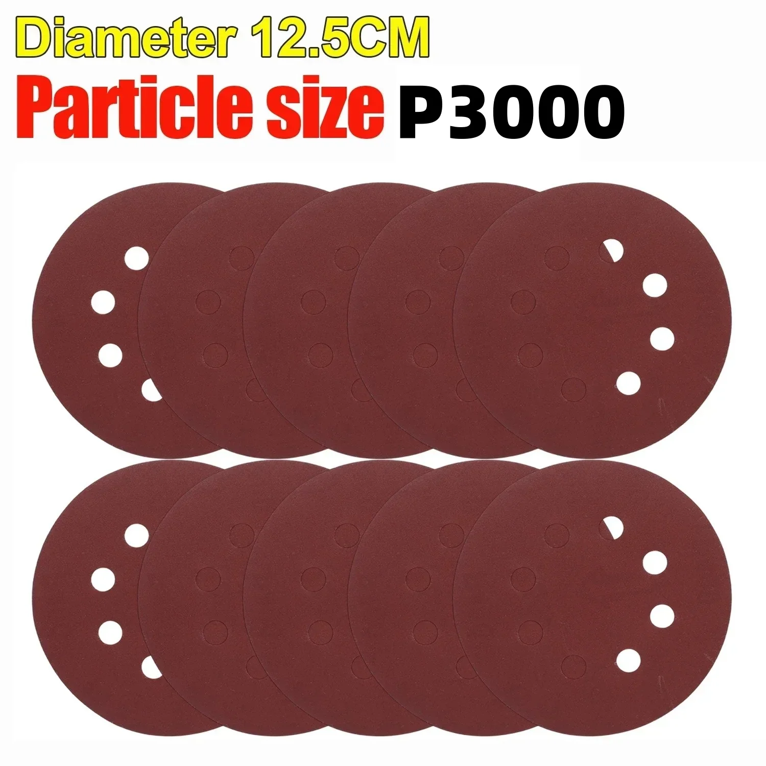 Universelle 8-Loch Schleifscheiben 125mm Schleifpapier für Metall Holz Glas Schleifer Polierpads Heimwerker Schleifwerkzeuge 40~3000 Körnung