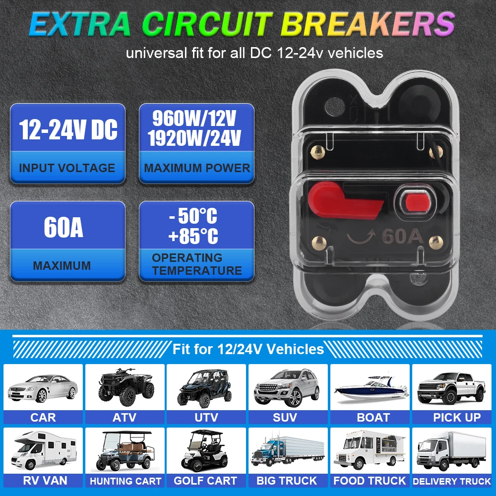 

6 Gang RGB Switch Panel Universal Circuit Control Relay System Box Controller for UTV ATV Golf Cart Truck SUV RV Offroad Marine