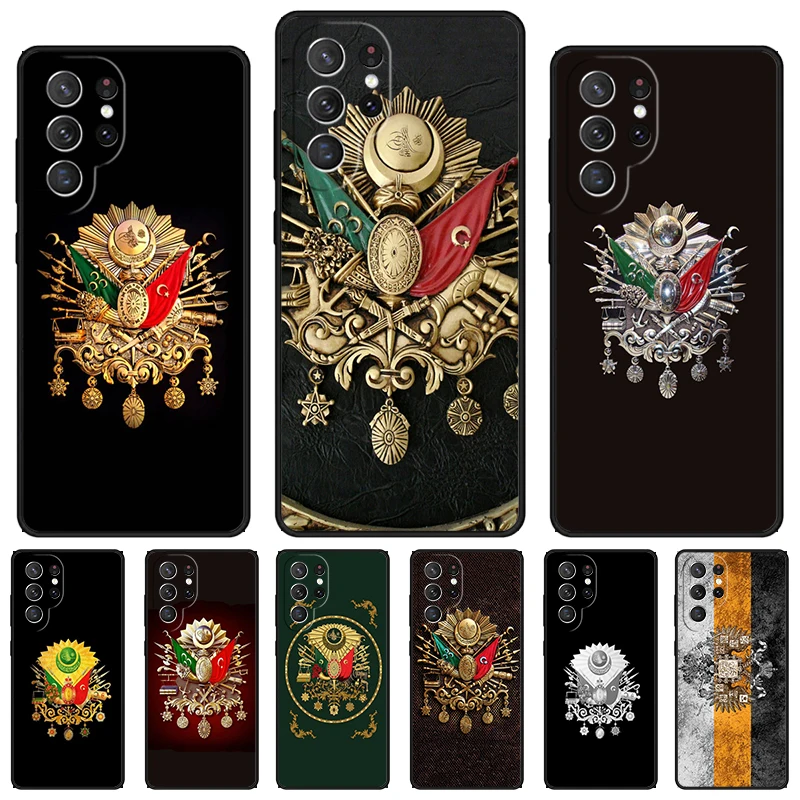 Funda de teléfono con escudo de armas otomano para Samsung Galaxy, carcasa para Samsung Galaxy S24, S23, S22 Ultra Note 10, 20 Plus, S8, S9, S10, S20, S21 FE