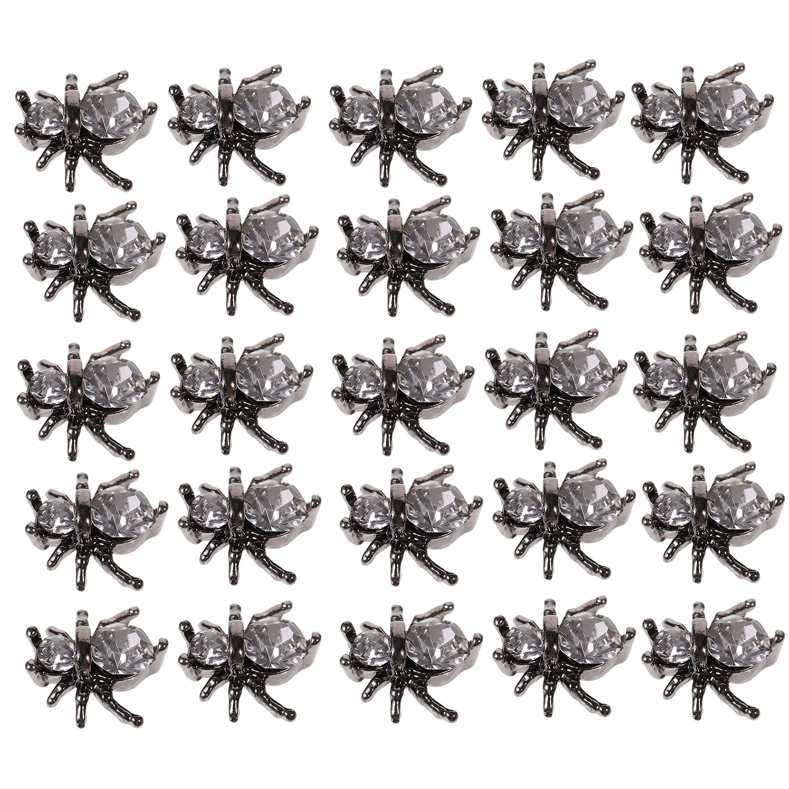 100 Pcs Spider Nail Jewelry Manicure Decors Ornament DIY Charms for Nails Halloween Decorations