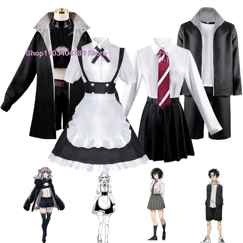 Anime CALL OF THE NIGHT Nanakusa Nazuna Costume Cosplay Aldult Unisex Cool Cloak Jacket Denture Loli Maid Halloween Suit