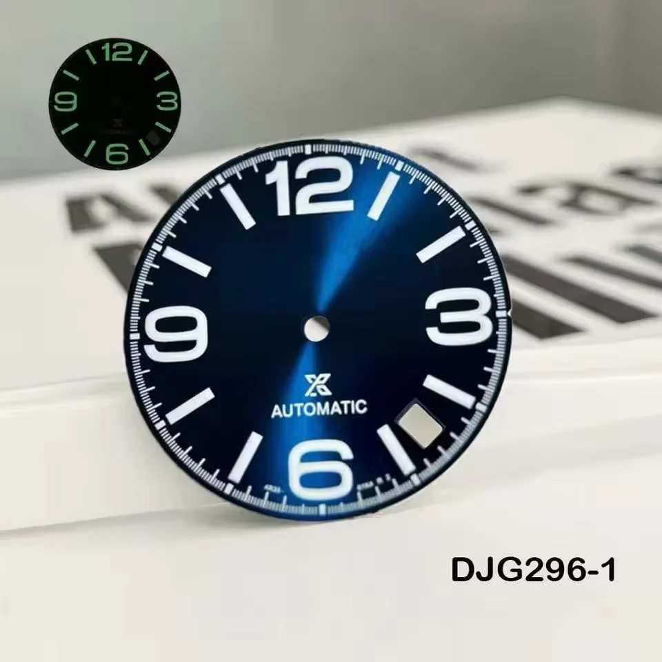 Hot selling dial 28.5MM new sun pattern green night light, suitable for NH35/NH36 movements, customized dial accessories with S