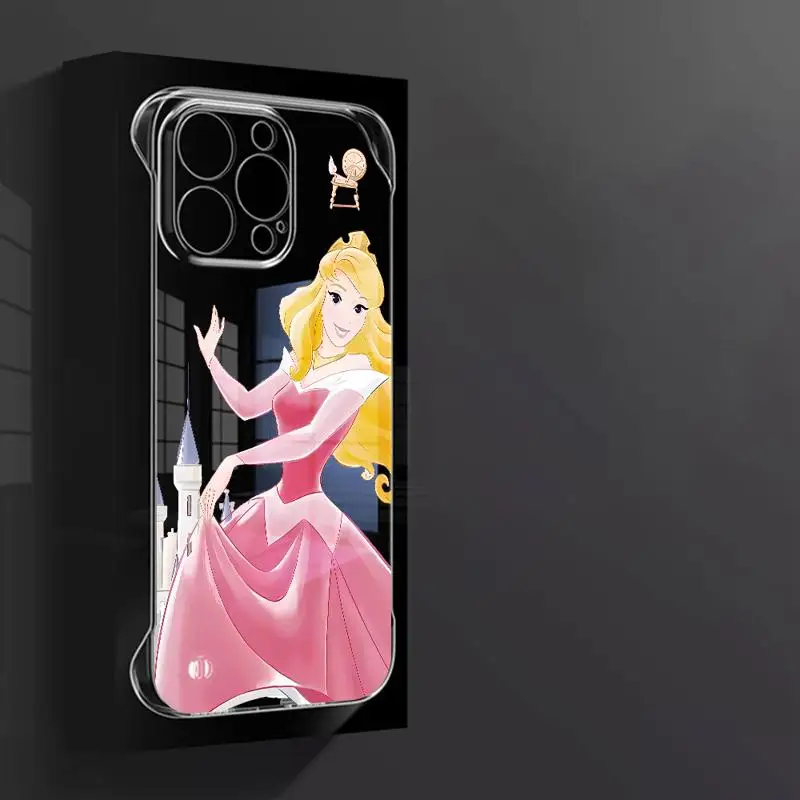 phone case for Apple iphone 16 15 pro max cases 11 16plus 12 14 13 borderless cooling clear fundas Disney Alice Cute Princess