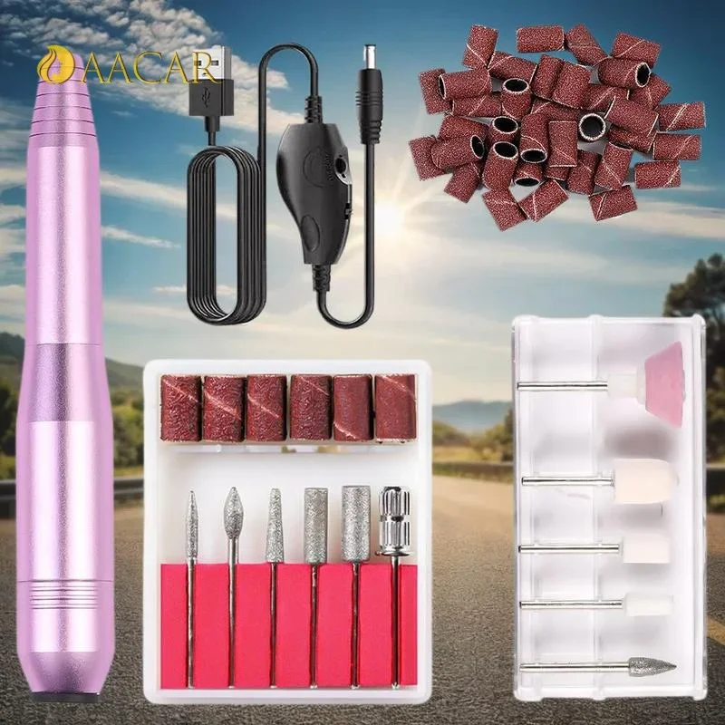 เครื่องเจียรเล็บไฟฟ้าระดับมืออาชีพ 16000 รอบต่อนาที ความเร็วสูง พร้อมชุดหัวเจียรสำหรับทำเล็บเจลและขัดเล็บ