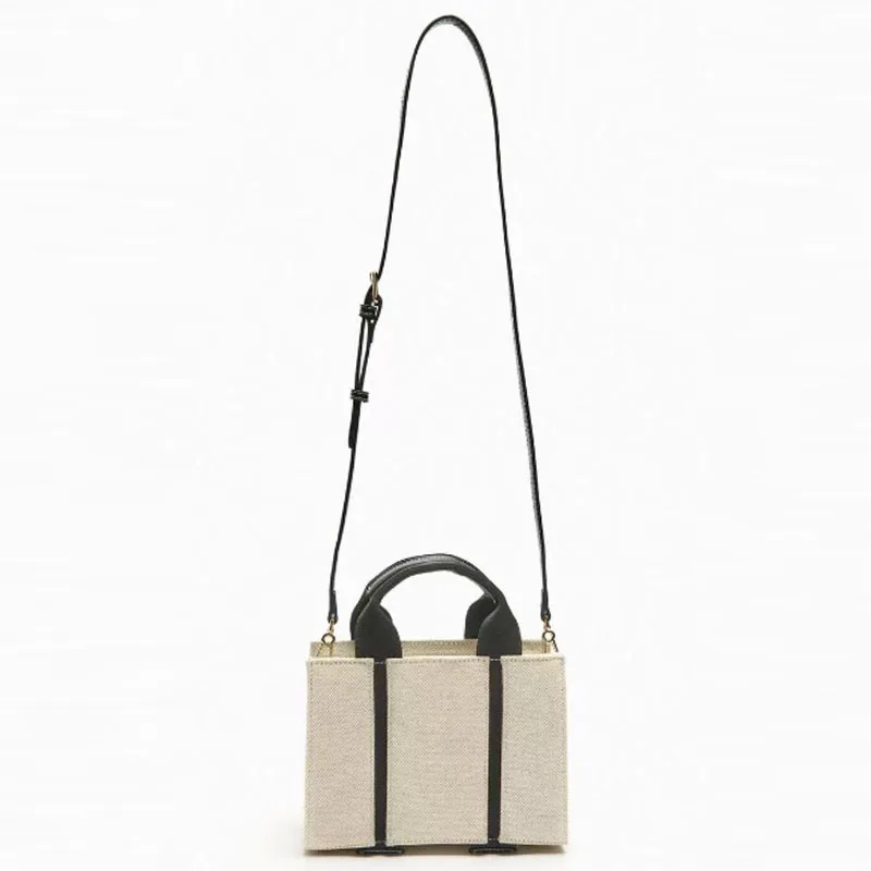 Simple Design Beige Canvas Women Bag Women Handbag 2024 New Single Shoulder Bag Crossbody Bag