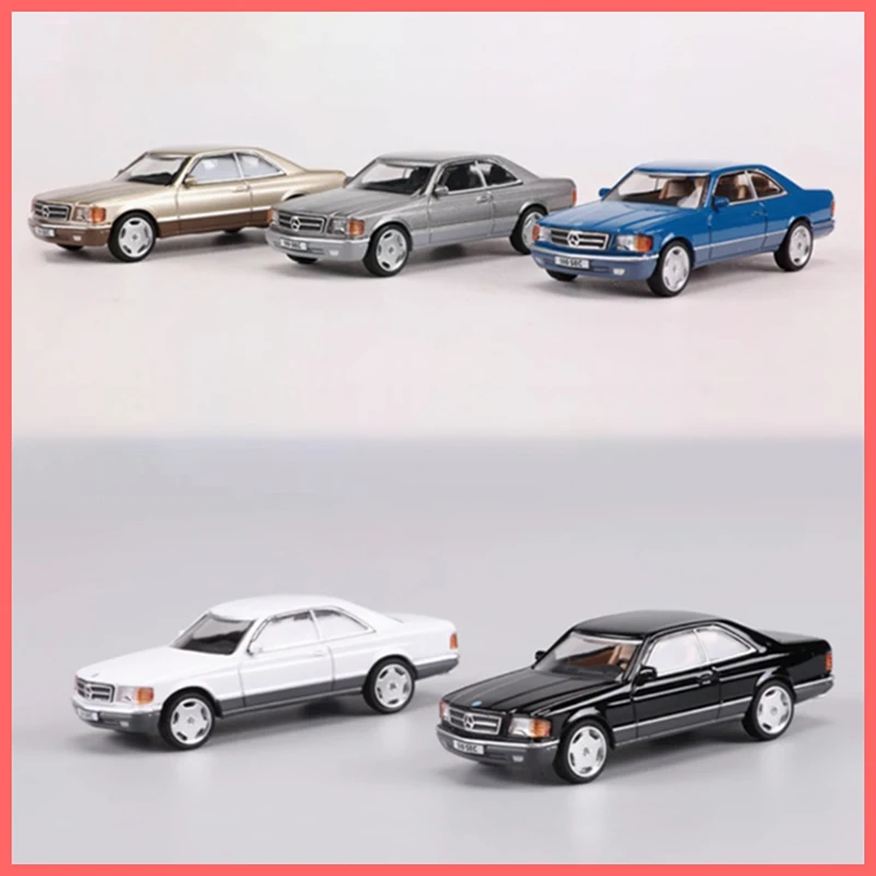 Diecast DCT 1:64 Scale 500 SEC Alloy Car Model Static Decoration Collectibles Gift Toys