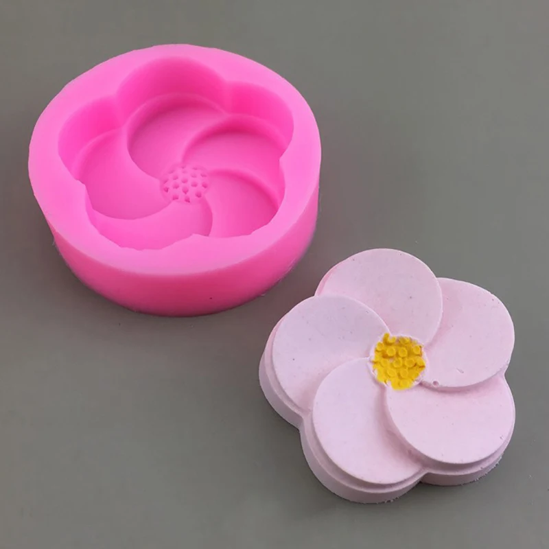 PlumBR-Moule en silicone à cinq pétales de fleurs, moule de cuisson de gâteau bricolage, Sugarcraft, chocolat Chi, gâteau har ant, outils de décoration