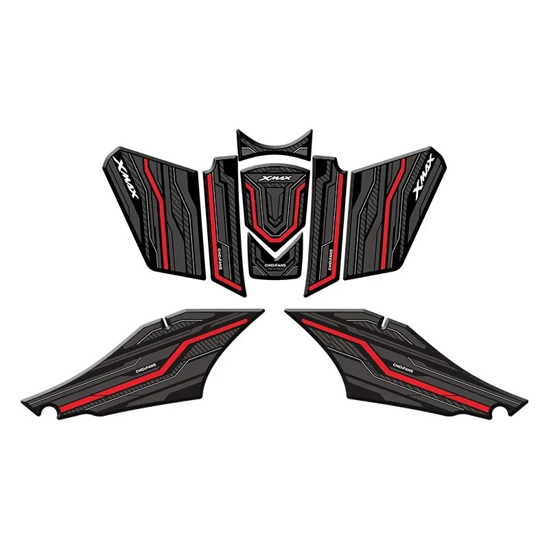 Motorcycle Rubber Fuel Tank Sticker Kits, Bike Gas Pad Decoration And Protective Decals For YAMAHA XMAX300 2024,