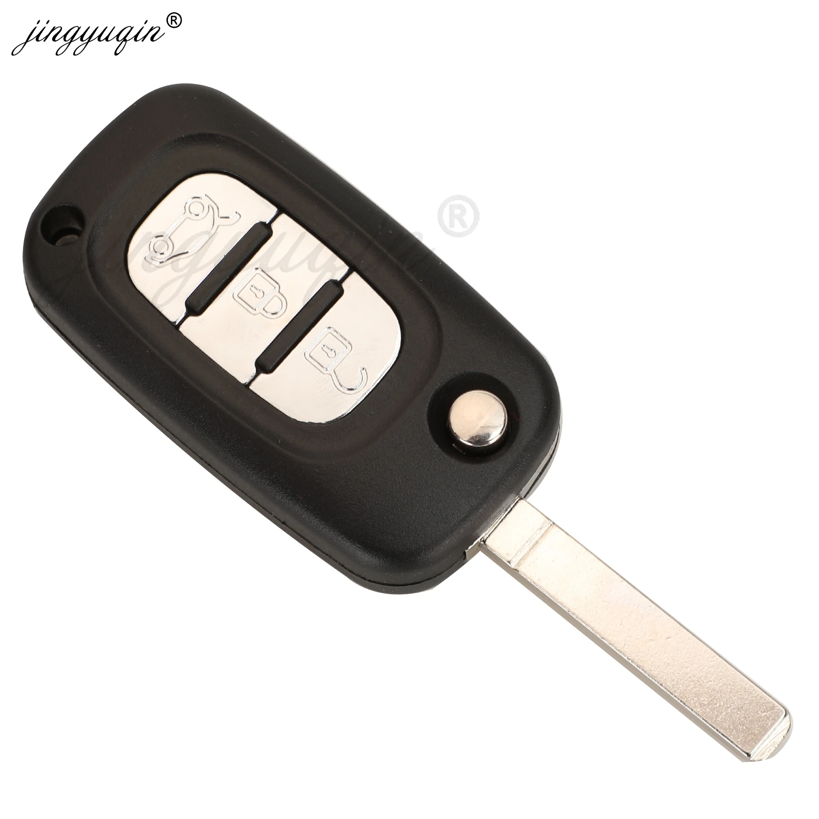 jingyuqin 2/3 Buttons Flip Car Remote Key Case Fob Shell for Renault Fluence Clio /Megane /Kangoo Modus VA2/HU83/Ne72 /VAC102