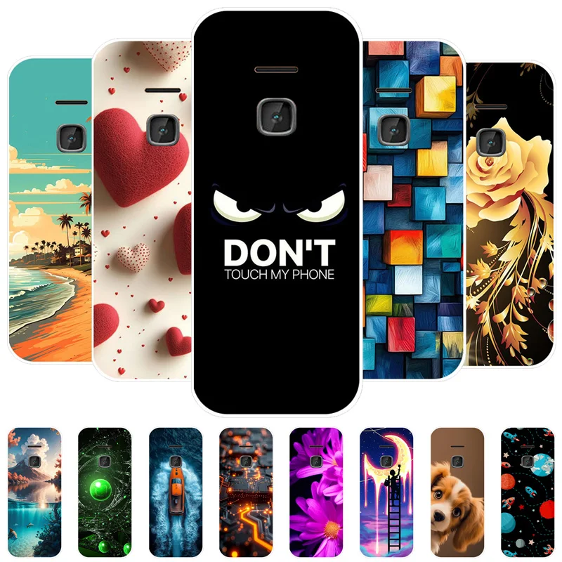 Funda para Nokia 225 4G 2020, funda trasera de silicona transparente suave a la moda para Nokia 225 215 220 235 4G 2024, carcasa protectora completa para teléfono