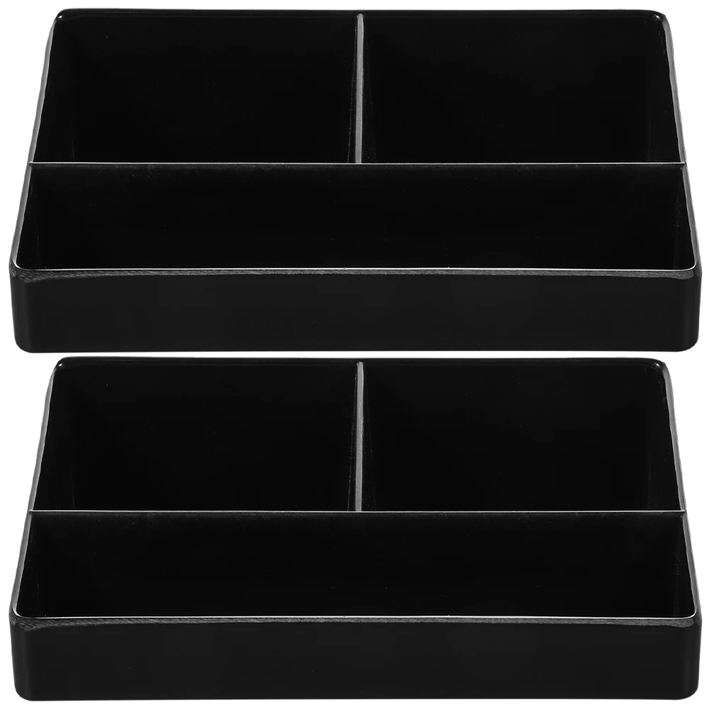 

2pcs Multi-Grid Tea Box Desktop Sugar Bag Holder Coffee Bag Case Sturdy Organizer For Tea Bags Sugar Packets Keys Change