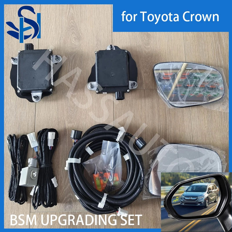 BSM RCTA Blind Spot Monitoring System Set Rearview Mirror Lane Change Assist Upgrading Module For TOYOTA Crown