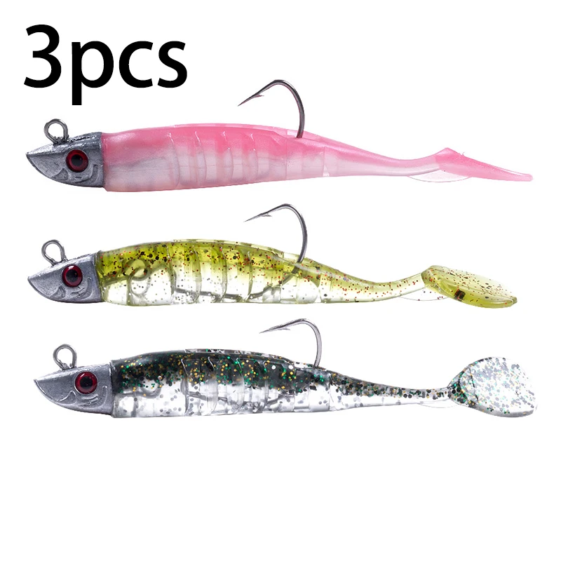 HENGJIA Jigging-Kopf, weicher Silikon-Köder, Wobbler, 9 cm, 15 g, 11 cm, 25 g, Meeresangeln, weiche Köder, Swimbait, Peche für Bass, Hecht, Leurre