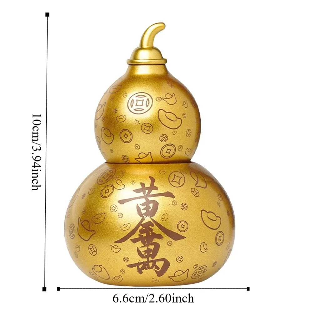 Solar Energy Lucky Gourd Ornaments Smooth Automatic Swing Lucky Gourd Statue Cartoon Home Decor Wealth Gourd Figurine Fengshui