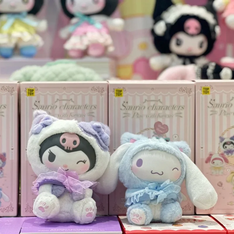 

Genuine Toptoy Sanrio Teasing Cat Series Blind Box Vinyl Mysterious Box Trendy Kawaii Pendant Surprise Birthday Toy Gifts