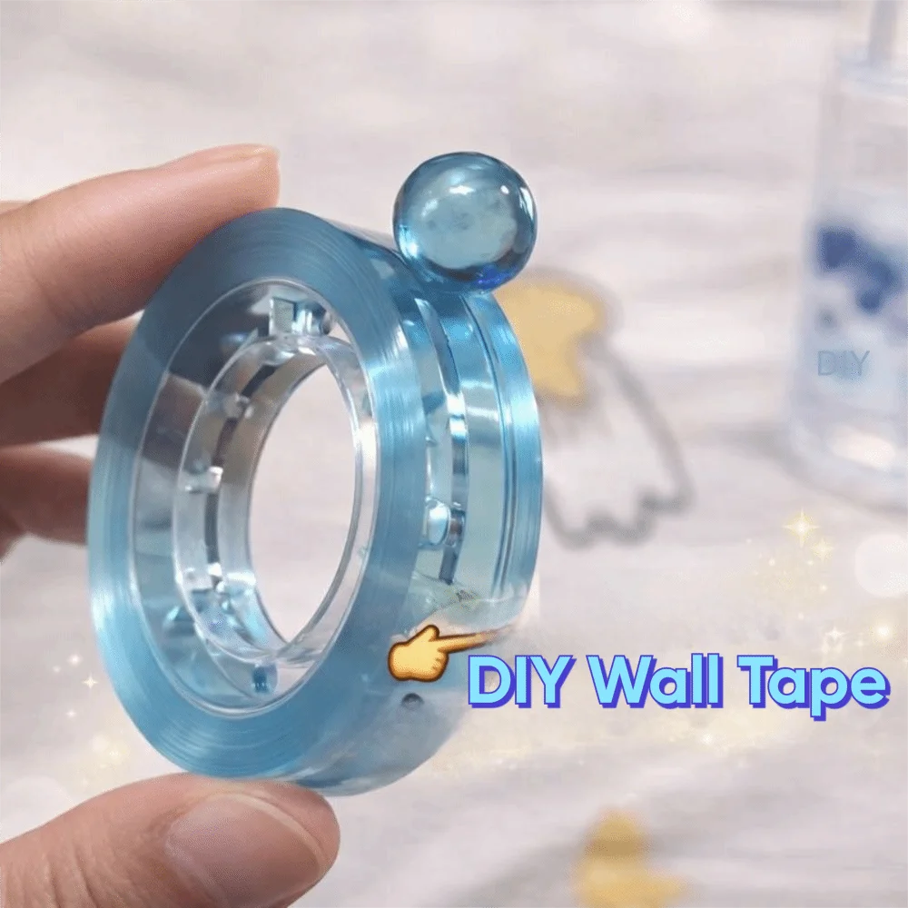 Glitter Ice-Clear Sticky Ball Rolling Tape Easy Hand Pull High Tensile Strength Stress Relief Sensory Rainbow Ball Making Tape