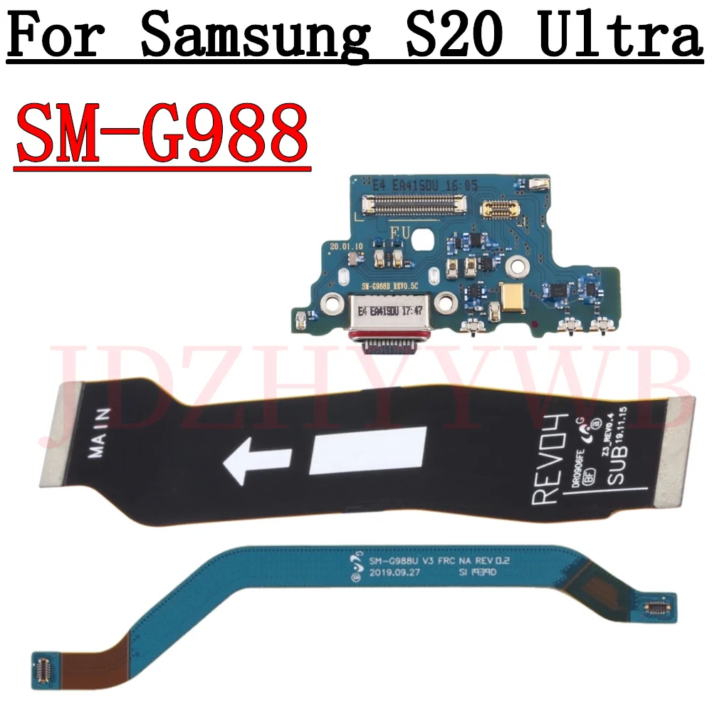 

USB Charge Port Connector Charging Board For Samsung Galaxy S20 Ultra S20ultra 5G G988 Signal Main Motherboard Flex Cable
