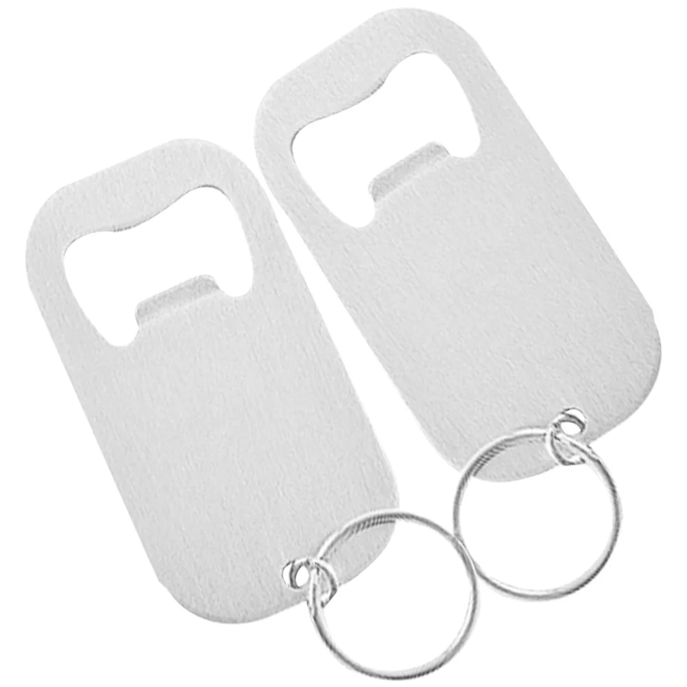 

2 Pcs Small 5x3cm Stainless Steel Keychain Bottle Openers for Beer Soda Beverage Can Tool Kitchen Bar Restaurant