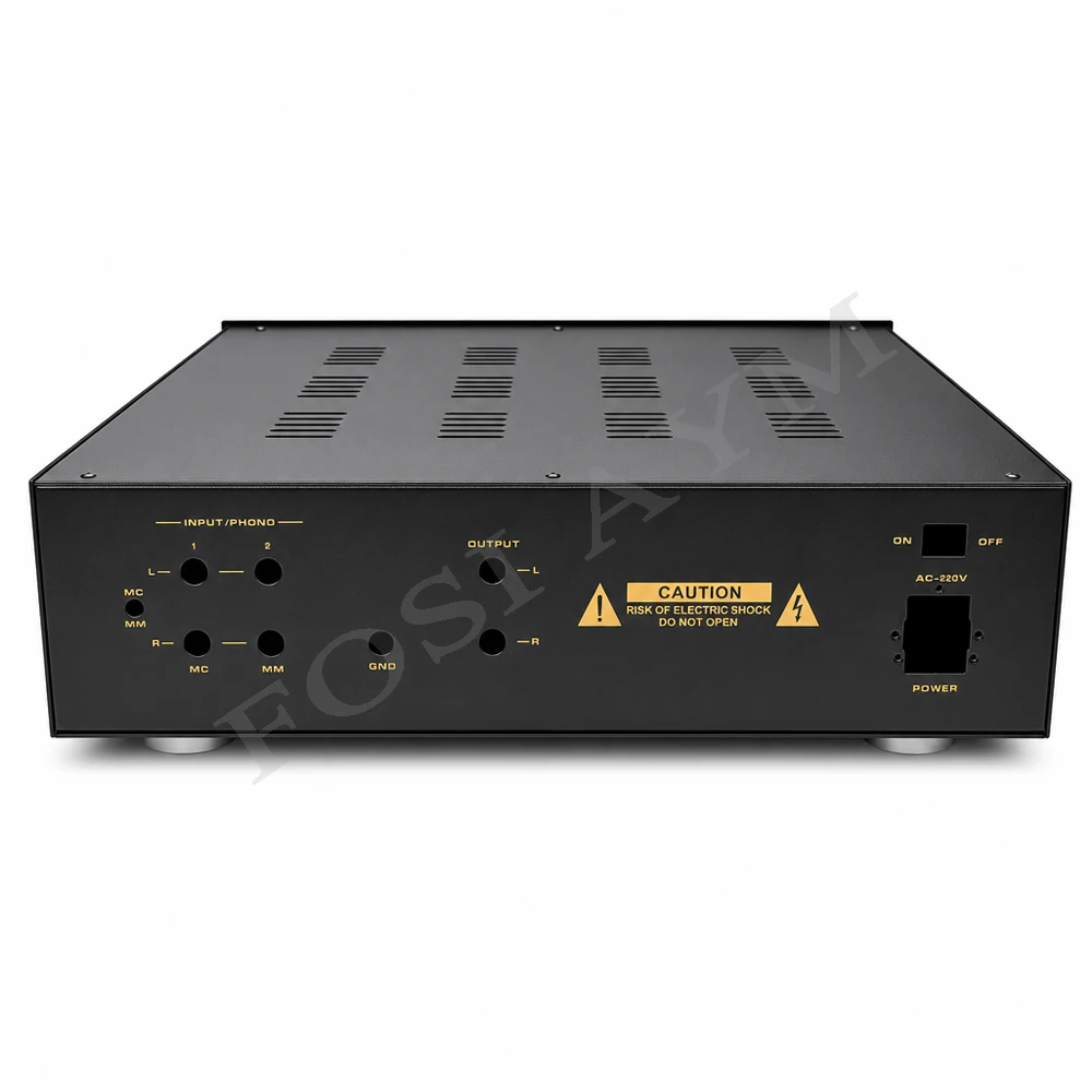 FOSI AYM 430x120x300mm Steel Amplifier Chassis HiFi Preamplifier Case DIY Audio Amplifier Enclosure with Partition Plate