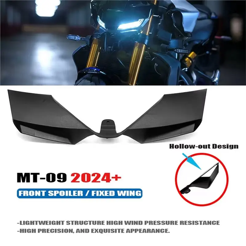 ABOK-Frontal Spoiler Wing Downforce For Yamaha MT-09 MT09 2024-2026 Naked Front Wing Spoiler Deflector Fairing Accessories