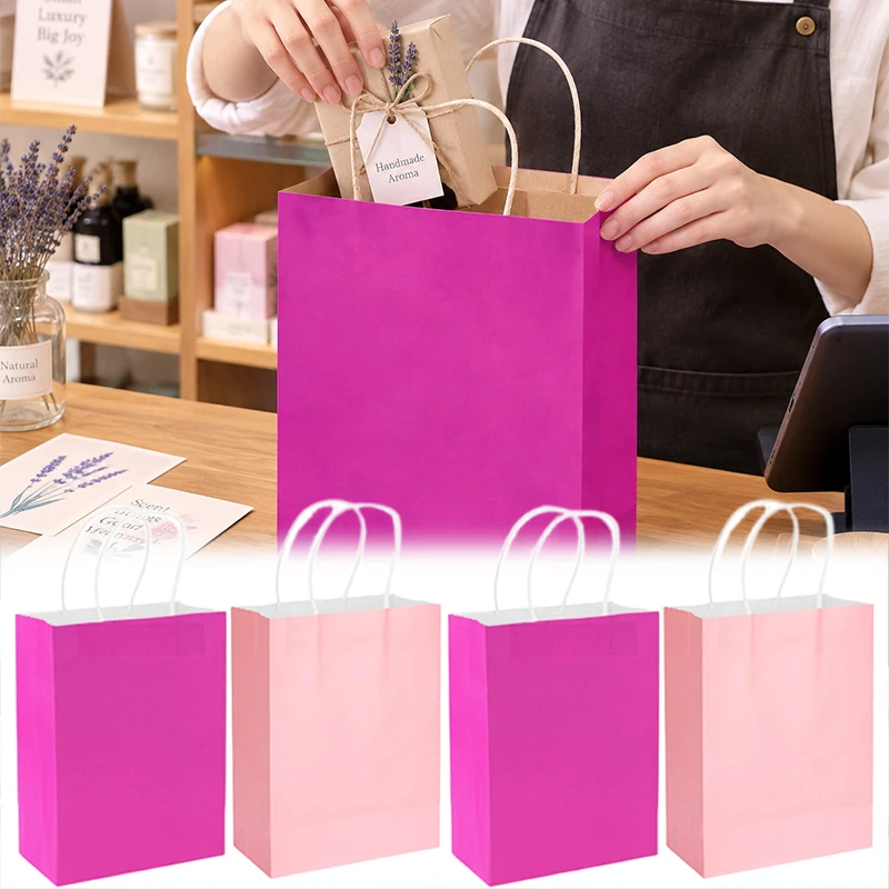 22Pcs Gift Bags with Handles, Paper Shopping Tote Bags, Kraft Paper Carrier for Party Favors, Wedding, Holiday Gifts TMZ