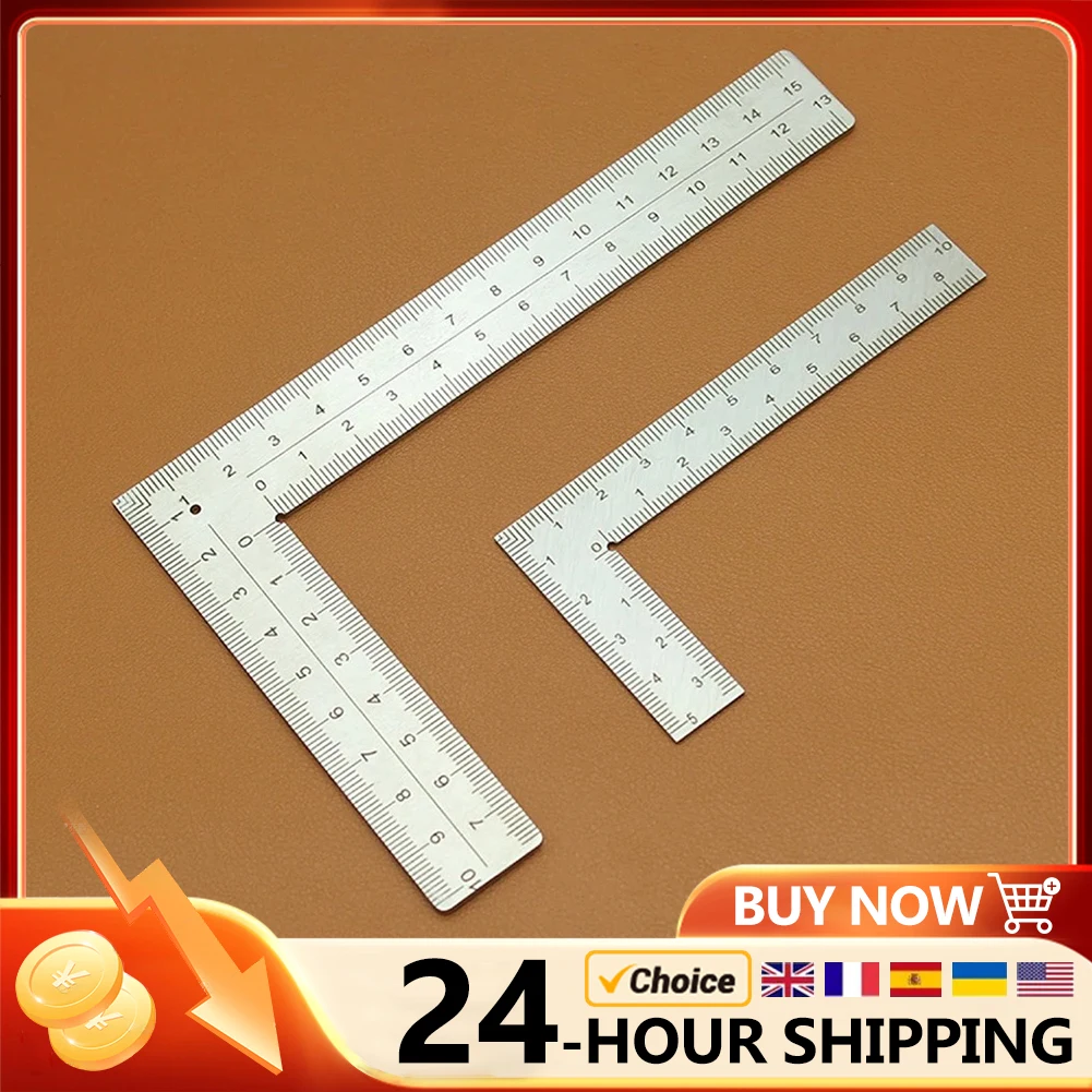 Mini Framing Ruler Measuring Layout Tool Stainless Steel Square Right Angle Ruler Precision For Building Framing Gauges