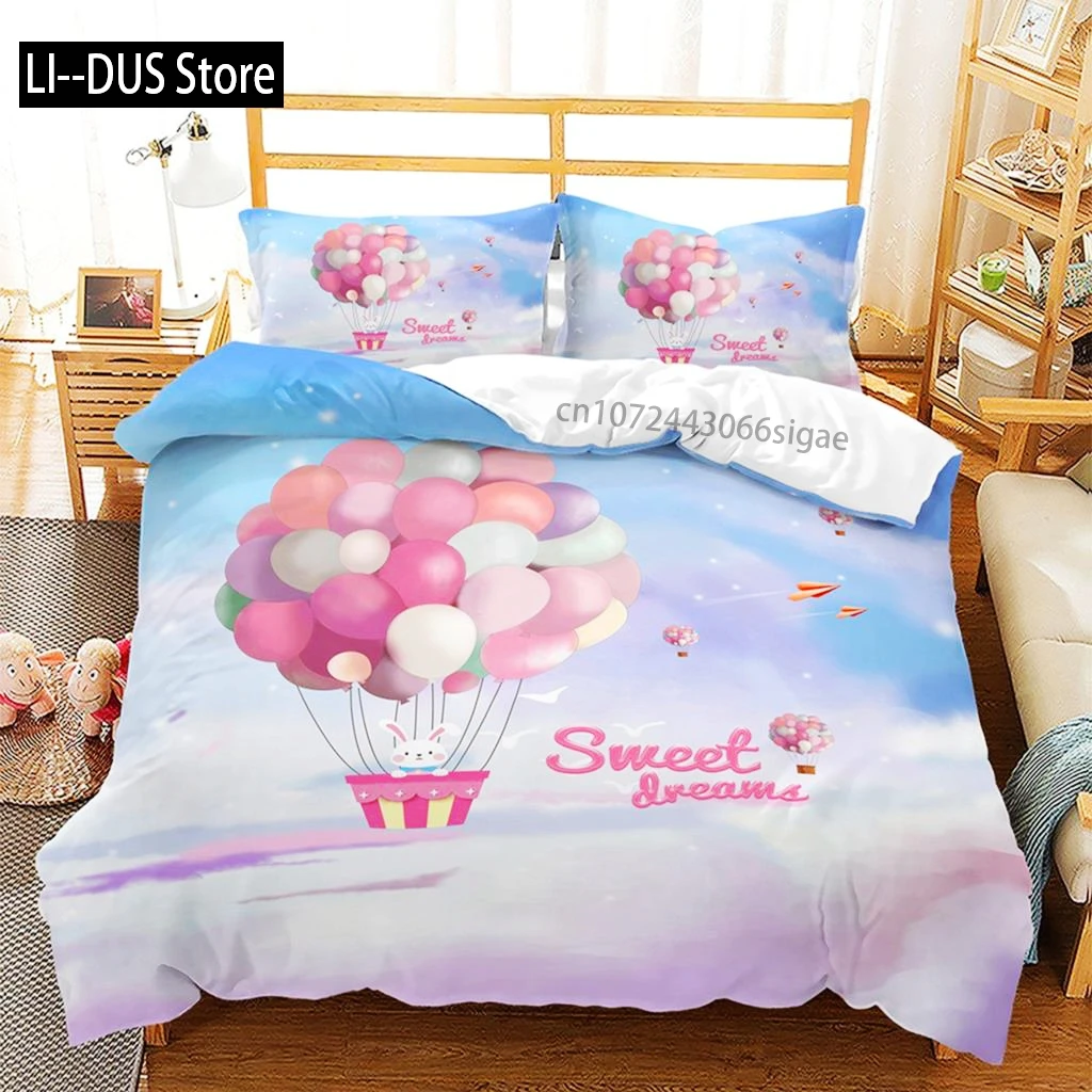 

Pink Valentine's Day Love Heart Name Bedding Sets Single Double Size Fashion Flower Rose Duvet Cover For Bedroom Decorations