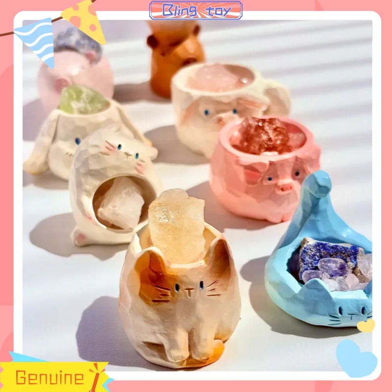 

Новая натуральная глухая коробка с изображением животных Pal, оригинальный камень, маленькая фасоль, украшение для офиса, рабочего стола, креативный минеральный подарок для девочки