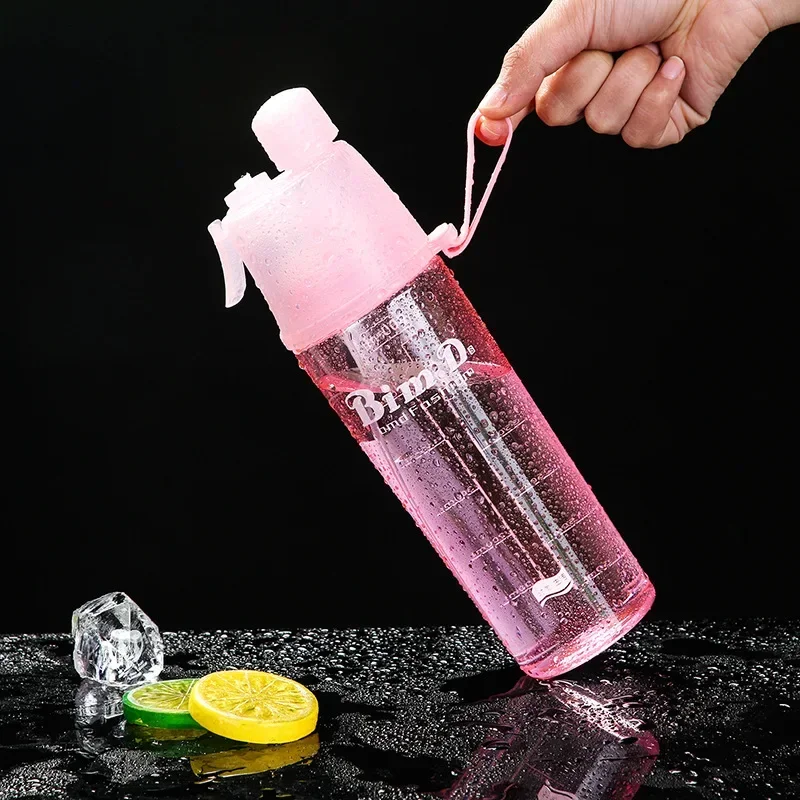 4Pcs Spray Cup Sports Water Bottle Plastic Cup Portable Cup Large Capacity Outdoor Cups Creative Plastic Water Cup in Summer