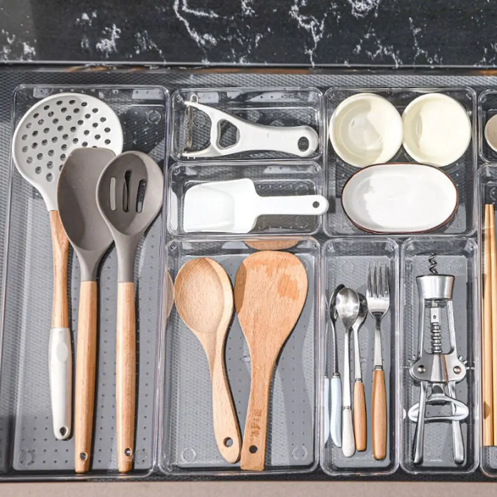 

Plastic Clear Makeup Boxs Transparent Compartment Plastic Trays Organizer Decoration Multifunctional Cabinet Storage Drawer