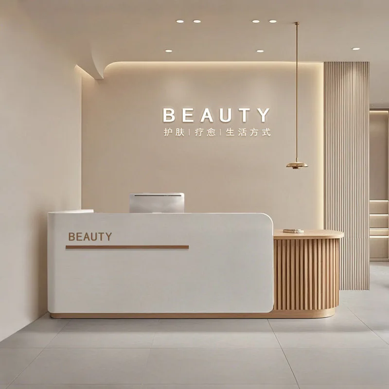 

Unique Office Reception Desk Simple Aesthetic Elegant Modern Bar Counter Furniture Premium Simple Mostrador Commercial Furniture