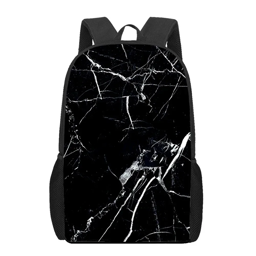 Marble Stone Veins 3D Print School Bags for Teenage Girls Boys Casual Children Bookbags Kids Backpacks Student Book Bag