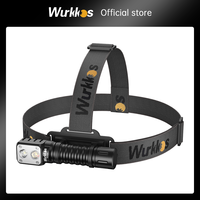 Wurkkos HD15 Headlamp 18650 2A Rechargeable Headlight 2000lm Dual LED LH351D+SST20 USB Reverse Charge Magnetic Tail Hiking