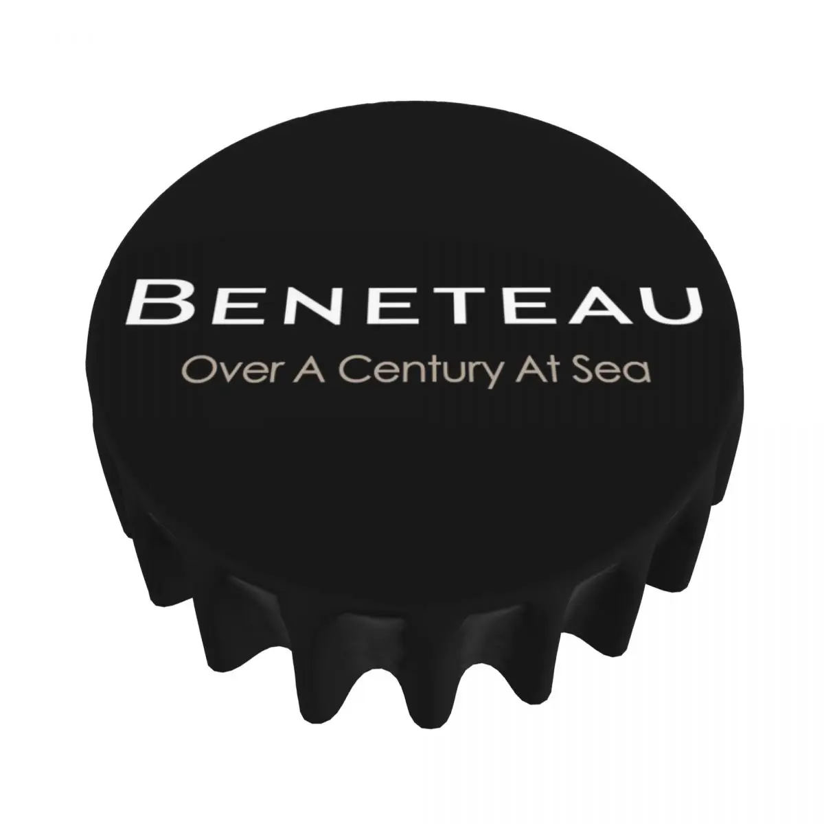 Beneteau Sailboat Sailing Yacht POCKET SIDE Waterproof Round Tablecloth Table Cloth for Kitchen Events Dining Table Cover 60inch