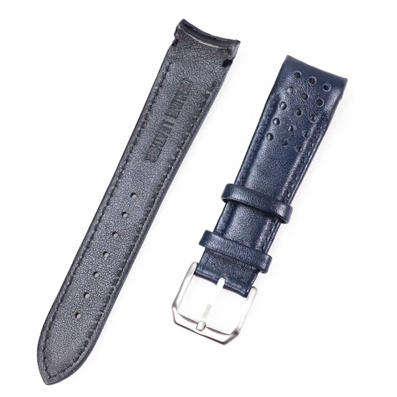 21 مللي متر حزام ساعة جلدي قابل للتنفس لساعة Seiko سلسلة Sportura برشلونة SNAE SNP SRG SUN SPC089 SSC سوار منحني