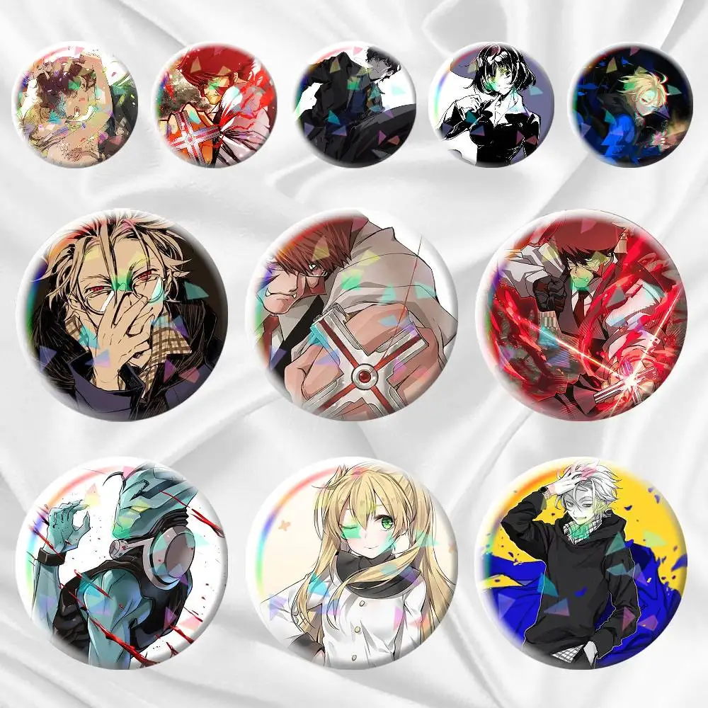 

Blood Blockade Battlefront Anime White 75mm 58mm 44mm 25mm Brooch Backpack Hat Pins Accessories Toys Badge