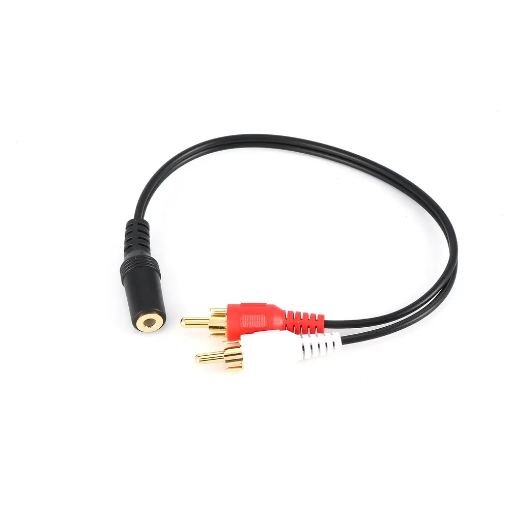 3,5 mm jack naar 2 RCA-audiokabels Universele stereo mannelijk naar RCA mannelijk Coaxiale AUX Y-adapter voor laptop TV DVD-versterker Mp3-luidspreker