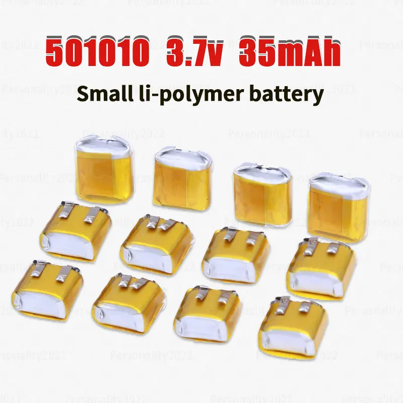 

501010 Battery 3.7V 35mAh Lipo Rechargeable Polymer Lithium Batteries for Bluetooth Headset Mp3/mp4 Smart Watch GPS Li Po Cell