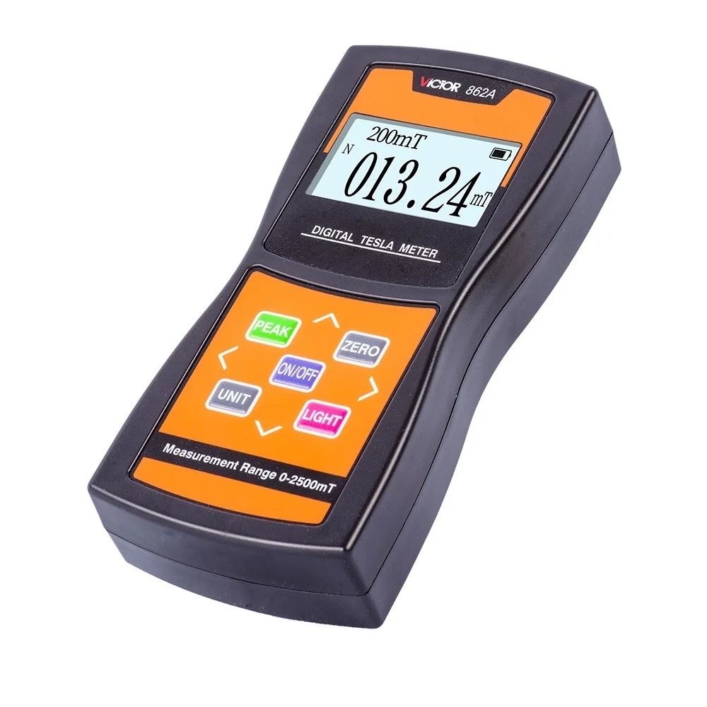 

VICTOR 862A AC/DC handheld portable Digital Gauss Meter high accuracy magnetometer Handy tesla meter