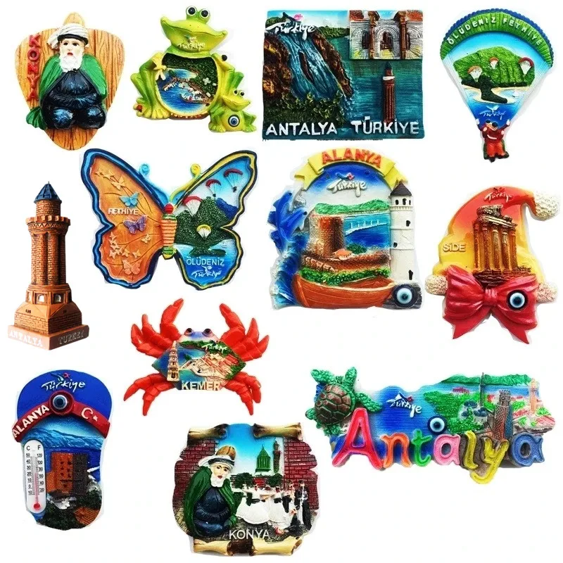 Turkey Alanya Antalya Fridge Magnet Souvenir Decorative Magnets for The Refrigerator Magnetic Stickers Travel Artifact Gifts