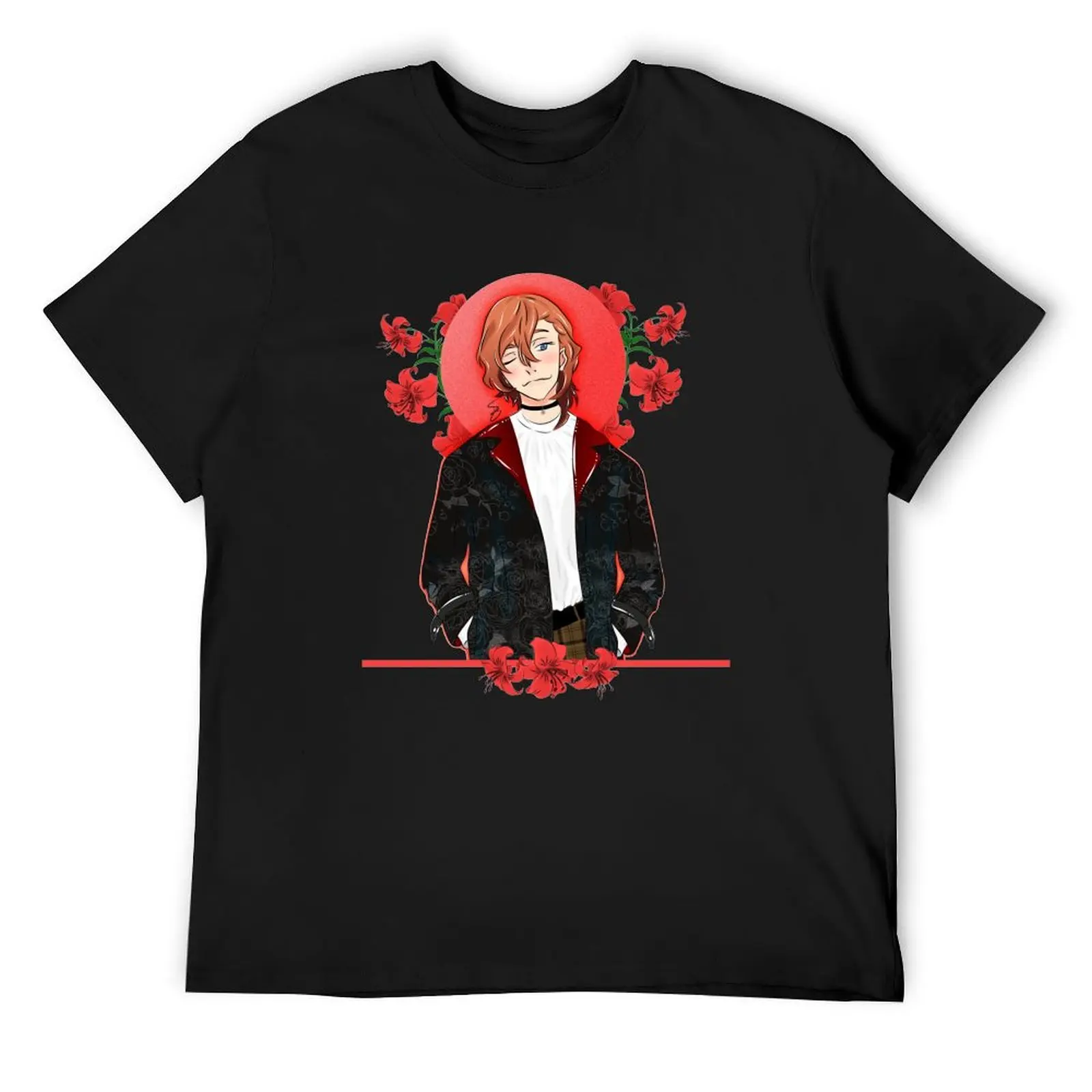 

Chuuya flowers T-Shirt boys whites plus size clothes sublime oversize t-shirts man big and tall t shirts for men