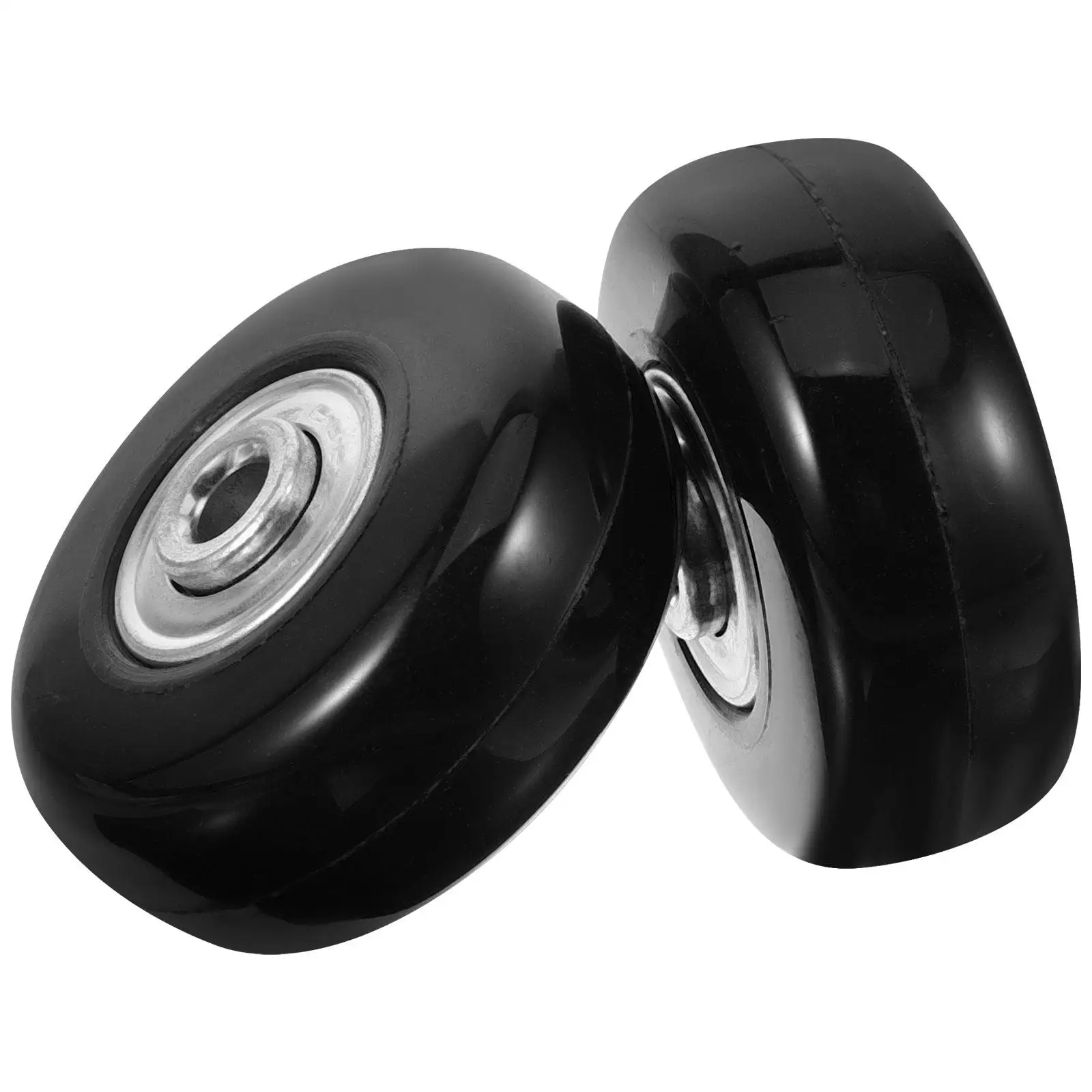2Pcs Luggage Wheels 45x18mm Black Swivel Suitcase Travel Accessories Universal Wheel Suitcase Wheels Replacement Kit