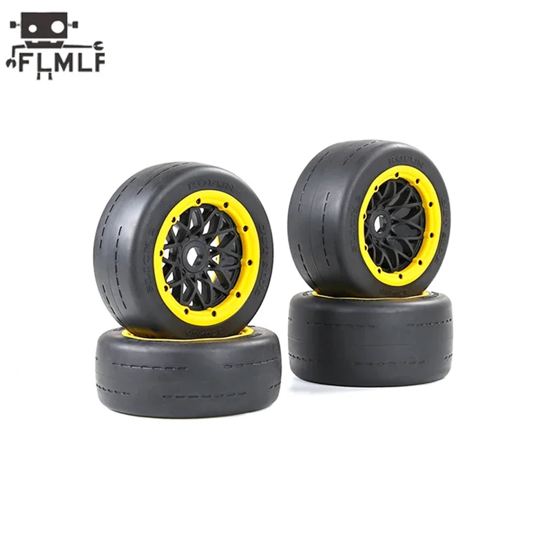 Rc Car Super Grip Front 170X60mm Rear 170X80mm Wheel Bald Tire 4PCS/Set Fit 1/5 HPI ROFUN BAHA ROVAN KM BAJA 5B SS Parts