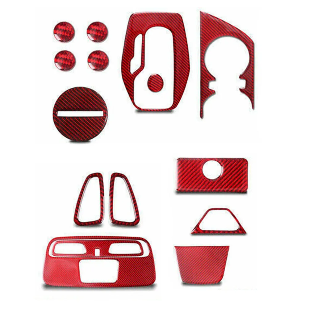 

Luxury Carbon Fiber Interior Accessories for Chevrolet For Camaro Perfectly Matched Red Carbon Fiber (Fitment 2017 2019)