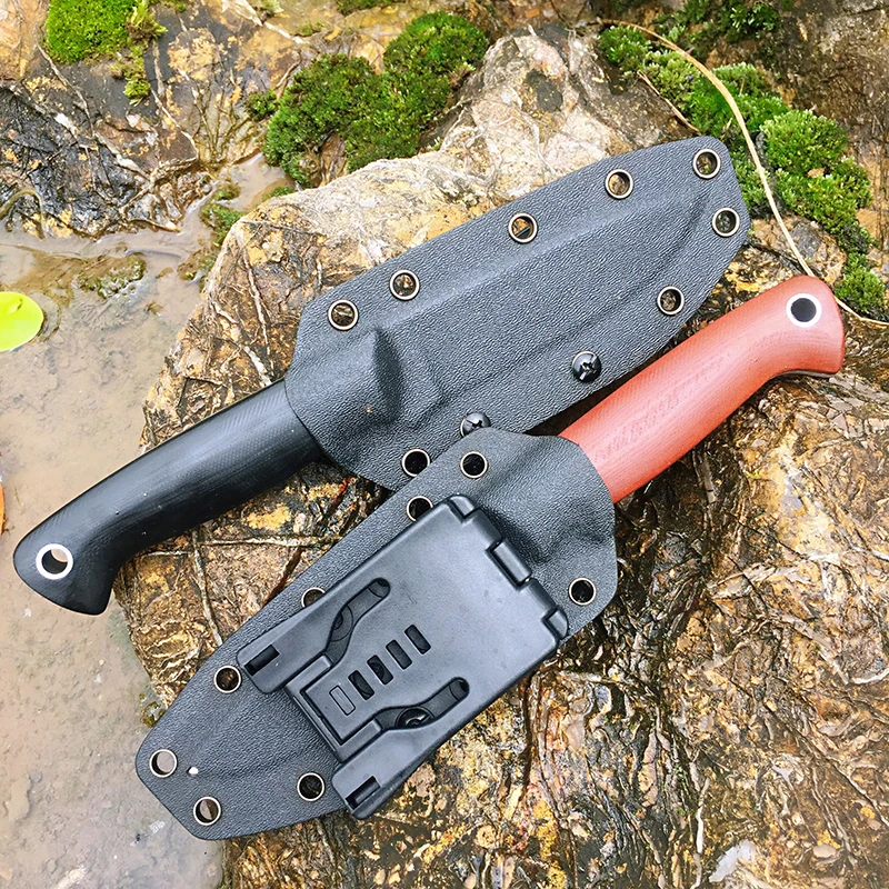 [Minghong Brother F010 ] Fixed Blade Bushcraft Knife Full tang Hunting Straight Knives Camping tactical Survival Knife Tool