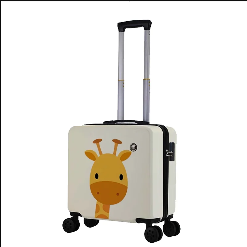 Children's trolley box Girl Boy Cute animal cartoon student small suitcase Male 18 "cardan wheel boarding luggage