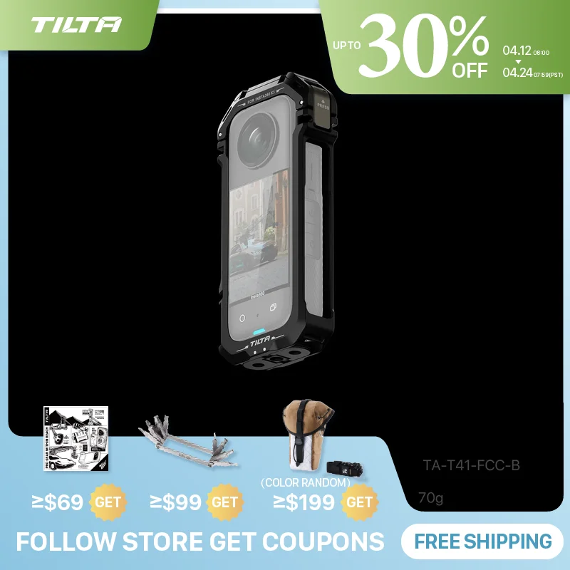 

Штатив TILTA для фотоаппарата Insta360 X3, черный, титановый, серый, розовый, крепление для универсальной присоски (4,5 дюйма)
