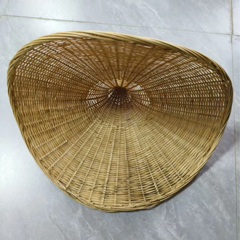 45/50cm bamboo woven straw hat pendant lamp, zen japanese style light shade, southeast asian decor for tea room & clothing store